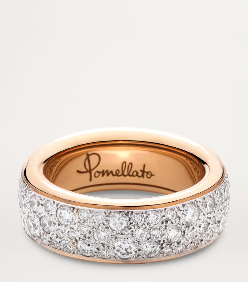 Pomellato rose gold and diamond Iconica ring, UK version