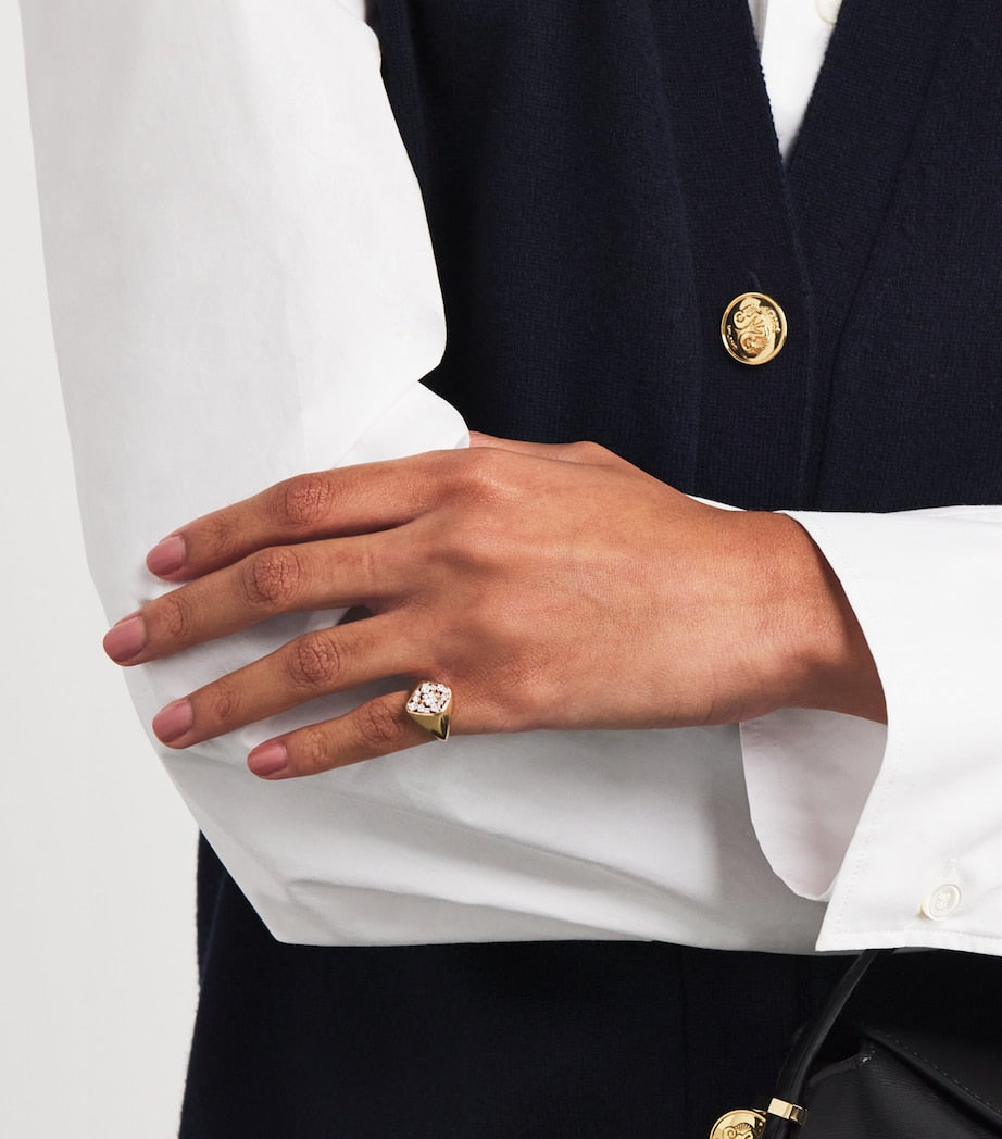 Suzanne Kalan La Fantaisie signet ring size 4 - British product
