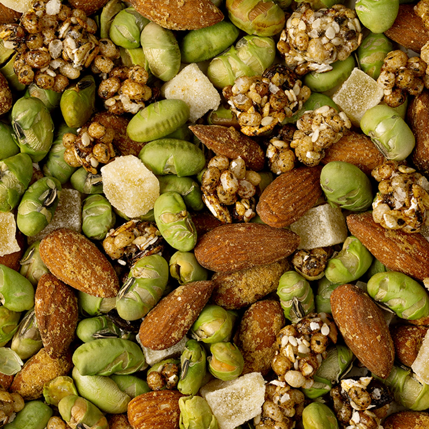 Holland & Barrett trail mix miso ginger 210g, imported from the UK