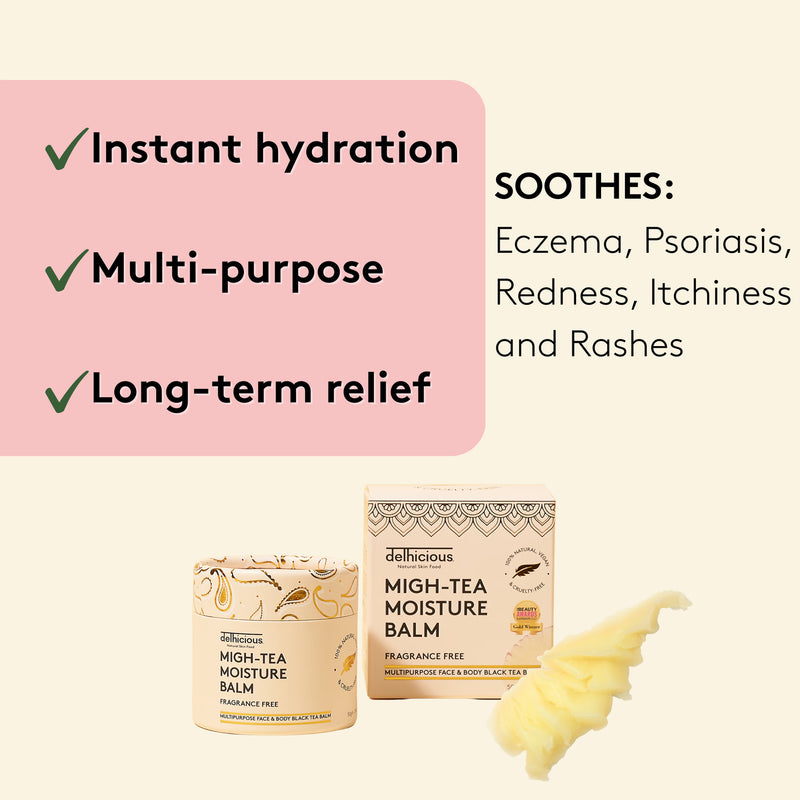 Delhicious Migh-Tea fragrance-free skin recovery balm 50g - British product