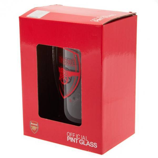 Arsenal FC glass tankard crest design 425ml, imported from the UK