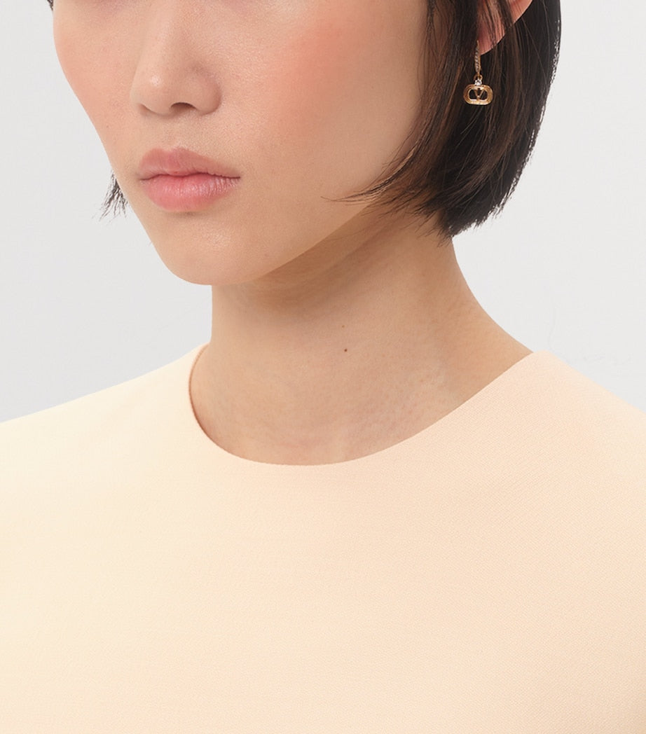 Valentino Garavani Crystal Ovalette earrings with VLogo (British brand)