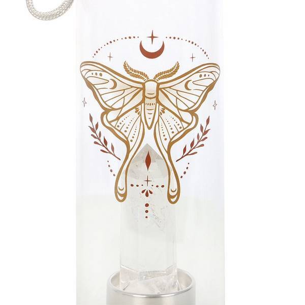 Something Different glass water bottle Luna Moth 500ml (British brand)