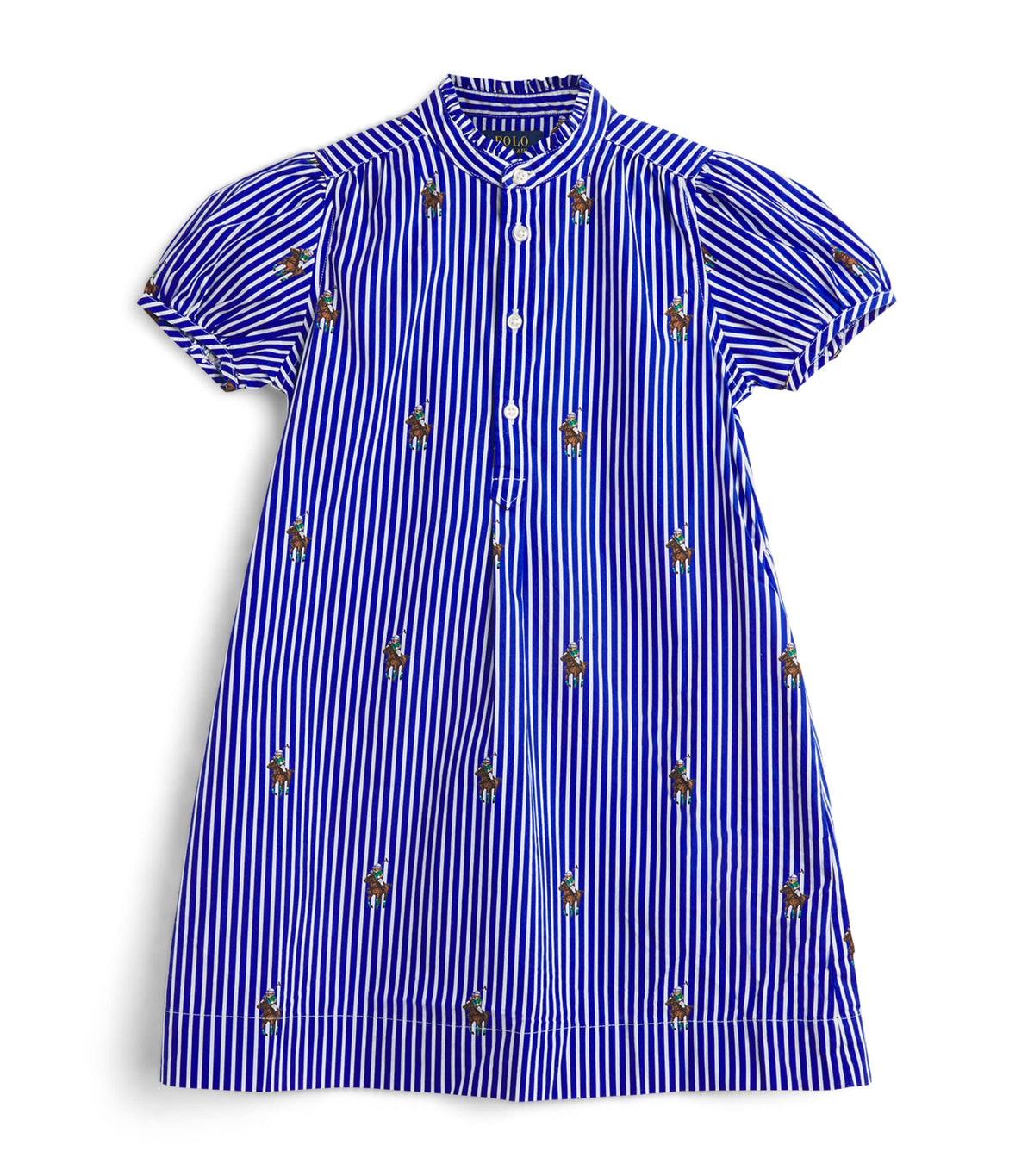 Ralph Lauren Kids Cotton Stripe Polo Bear Dress (2-7 Years), imported from the UK