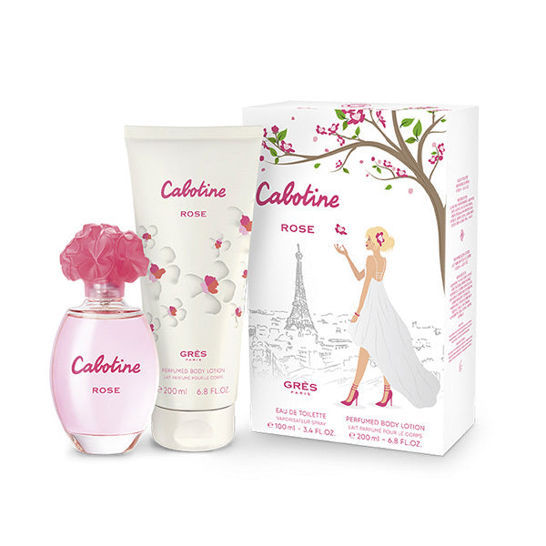Gres Cabotine Rose EDT and body lotion gift set (British brand)