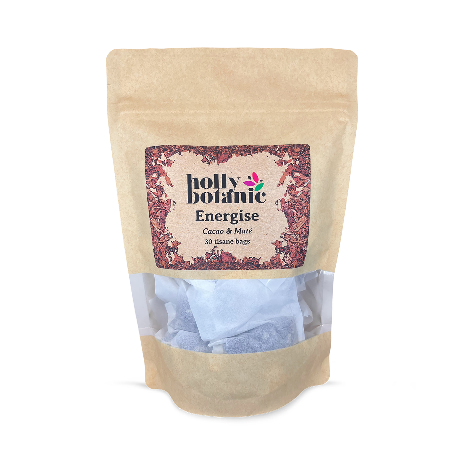 Holly Botanic Cacao & Maté tisane 30 tea bags (British brand)