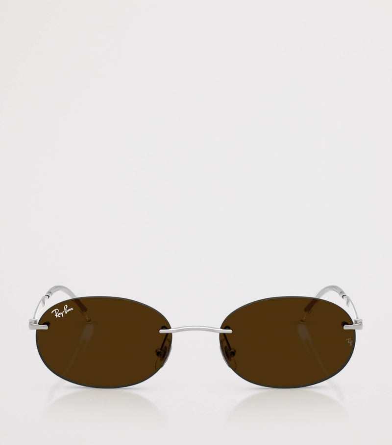 Ray-Ban RB3767 Metal Oval Sunglasses, UK version