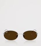 Ray-Ban RB3767 Metal Oval Sunglasses, UK version