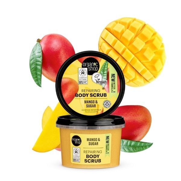 Organic Shop body scrub mango sugar 250ml, imported from the UK
