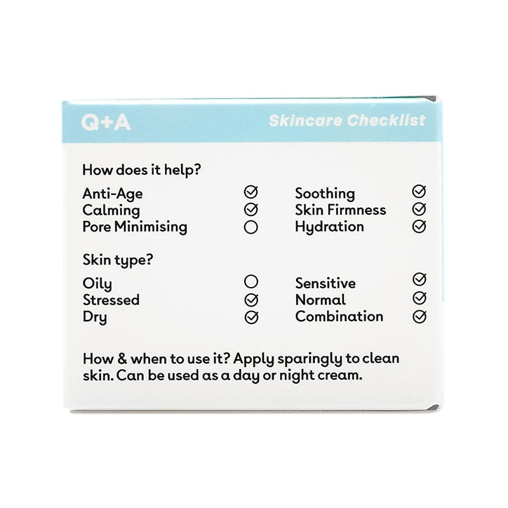 Q+A Snow Algae Intensive Face Cream 50g Face Moisturiser Holland&Barrett   