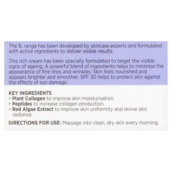 B. daily moisturising face cream SPF 30 50ml - British product