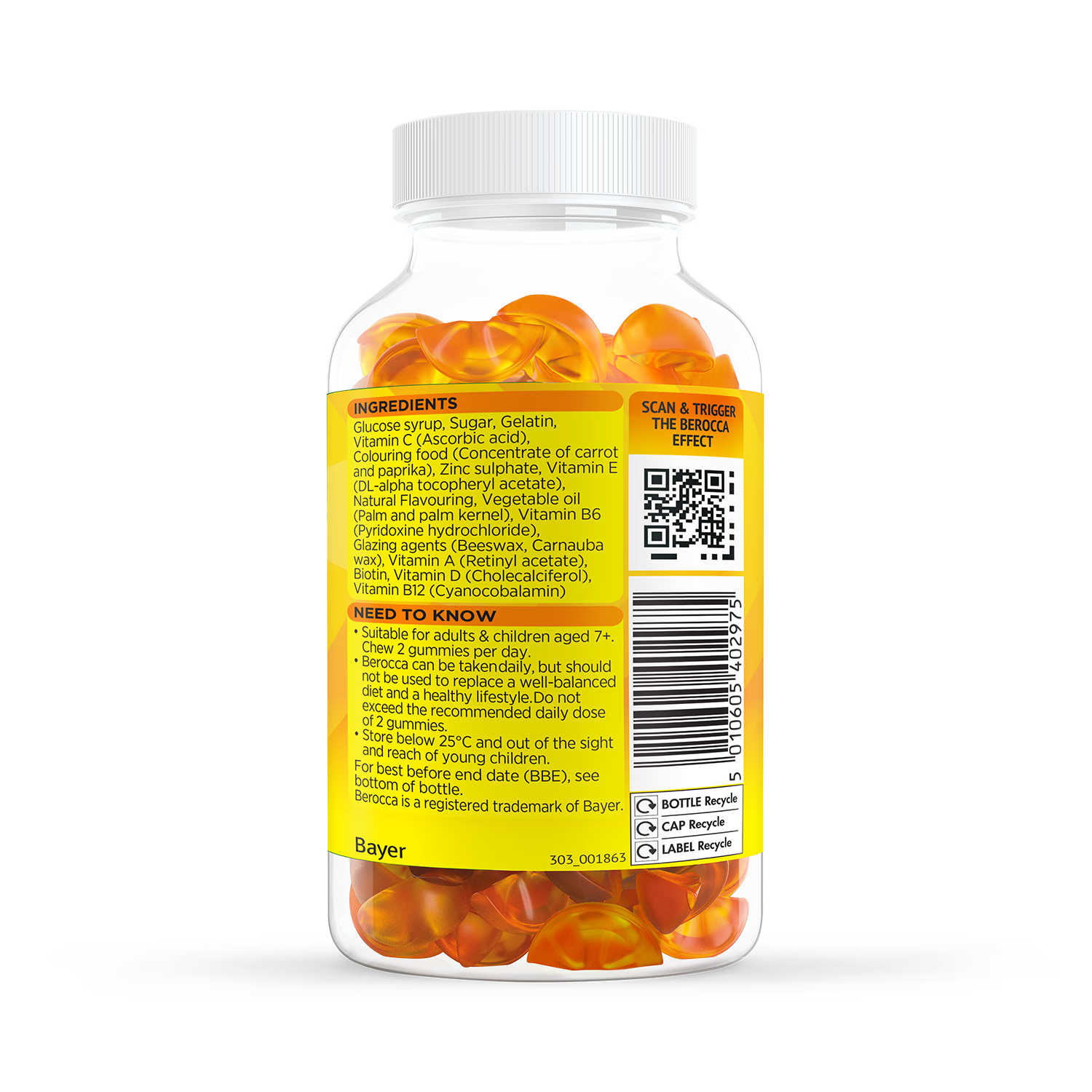 Berocca Immuno orange gummies 60 - British product