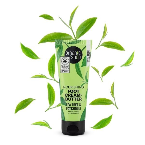 Organic Shop foot cream Tea Tree Patchouli 75ml, imported from the UK