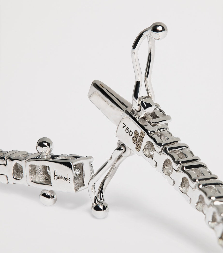 Harrods white gold diamond tennis bracelet 4.00ct - British product