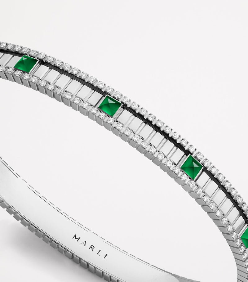 Marli New York diamond and agate bangle - British product