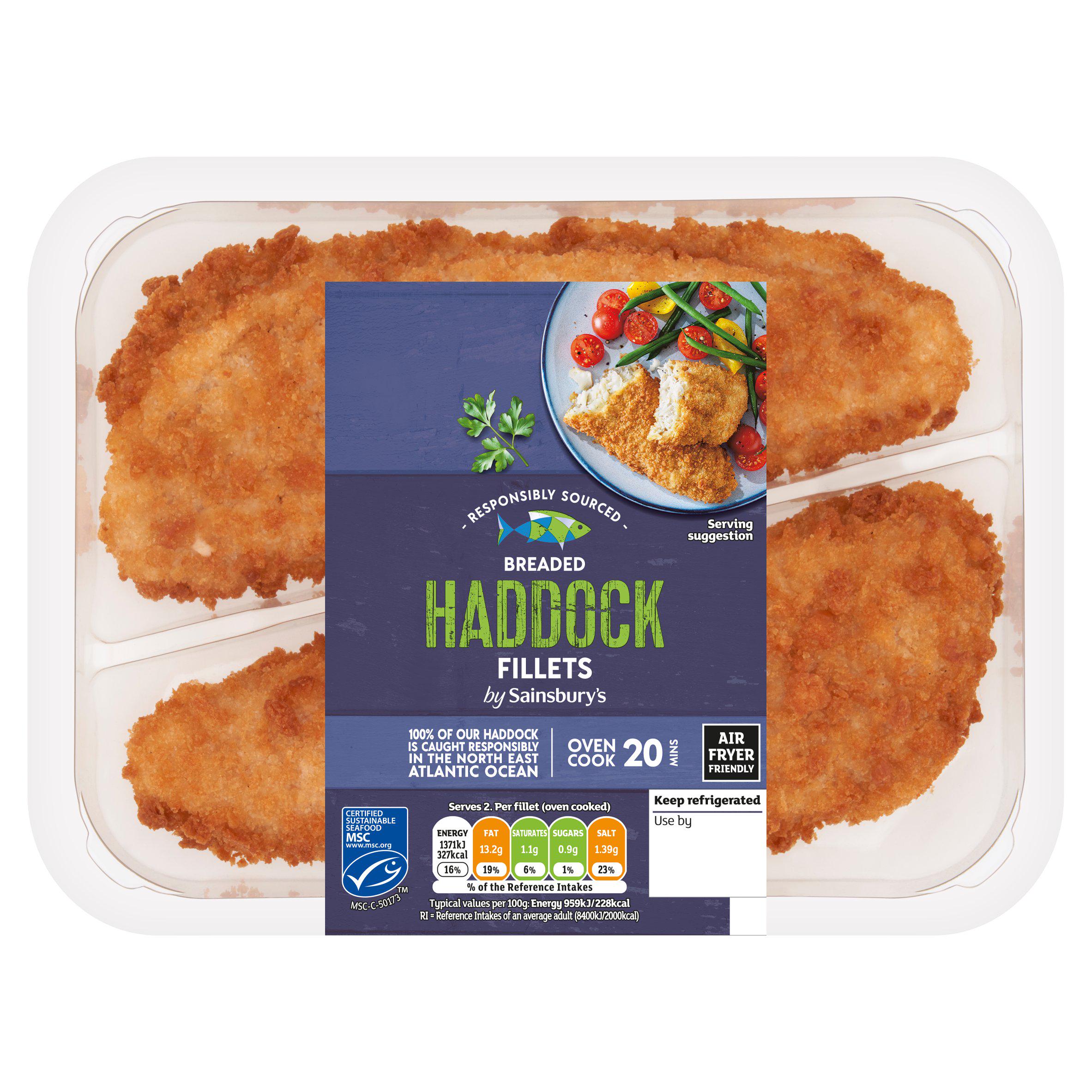 Sainsbury's Breaded MSC Haddock Fillets x2 300g GOODS Sainsburys   