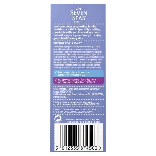 Seven Seas Trying for a Baby Vitamins - 28 Tablets GOODS Superdrug   