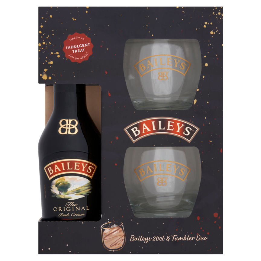 Baileys Minatures and 2x Tumblers GOODS ASDA   