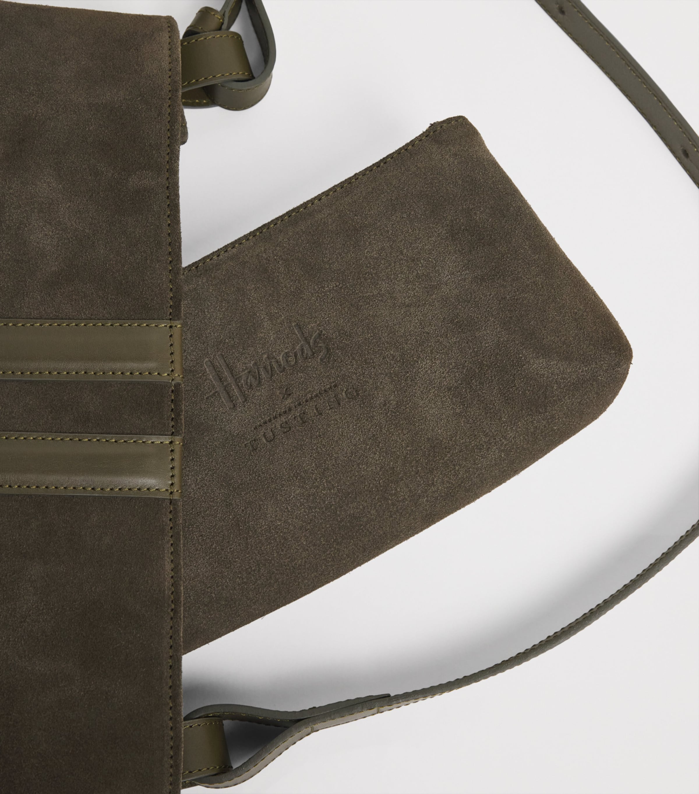 Harrods x Tusting suede H tote bag - British product