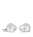 Lalique Crystal Cheval Cufflinks 2cm, UK version