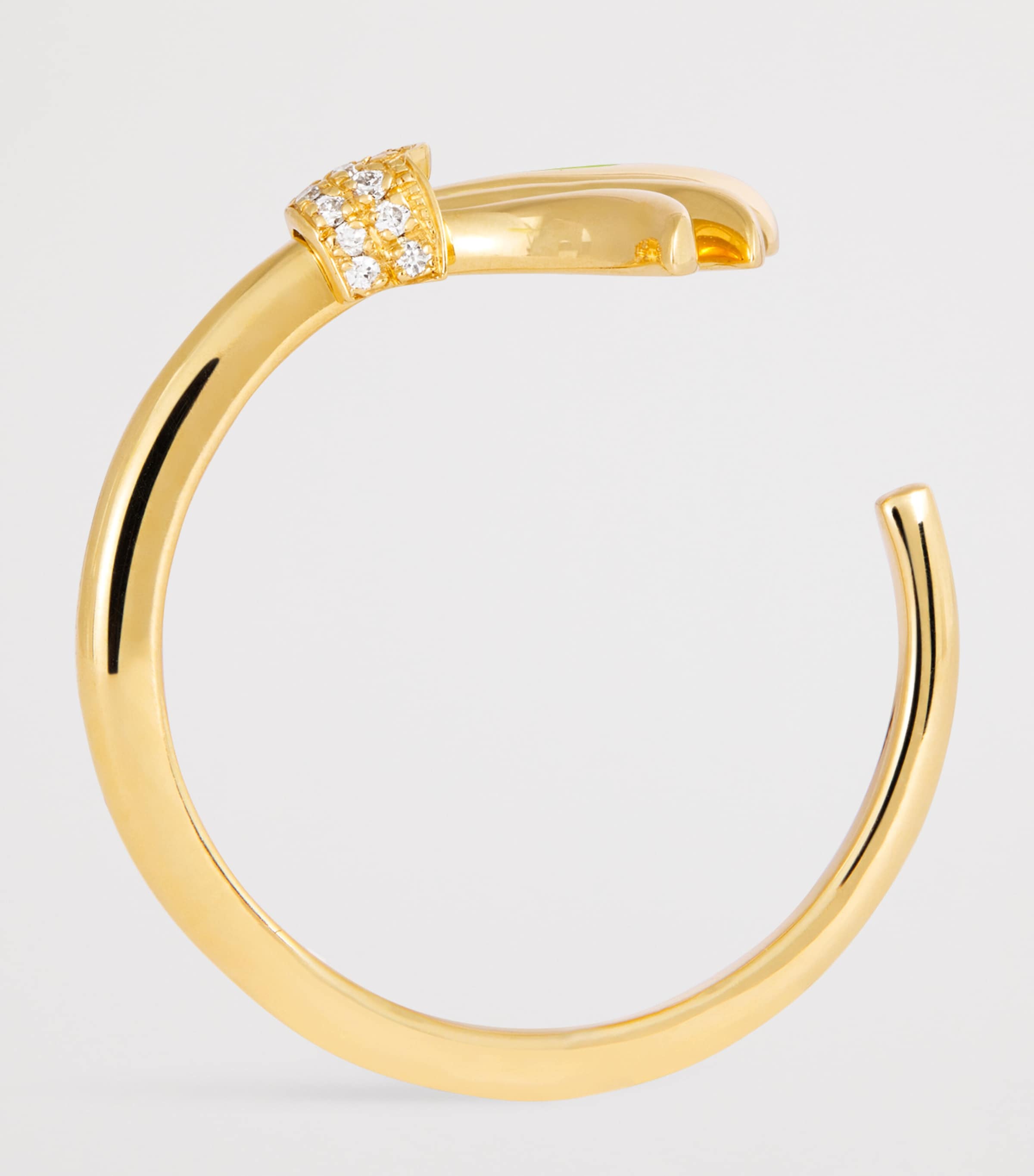 L'Atelier Nawbar Mini Yellow Gold and Diamond Psychedeliah On A Vine Ring, UK version