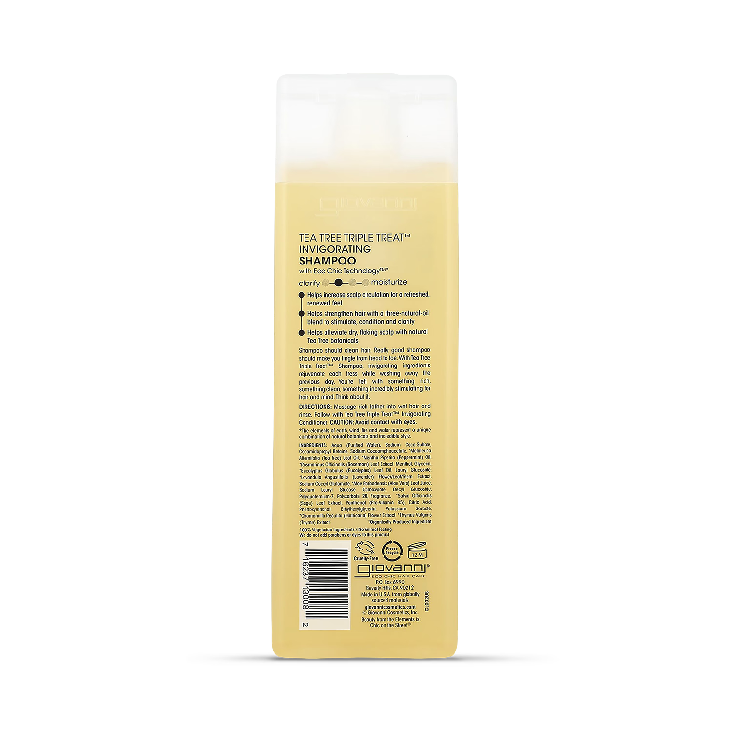 Giovanni tea tree triple treat shampoo 250ml, imported from the UK