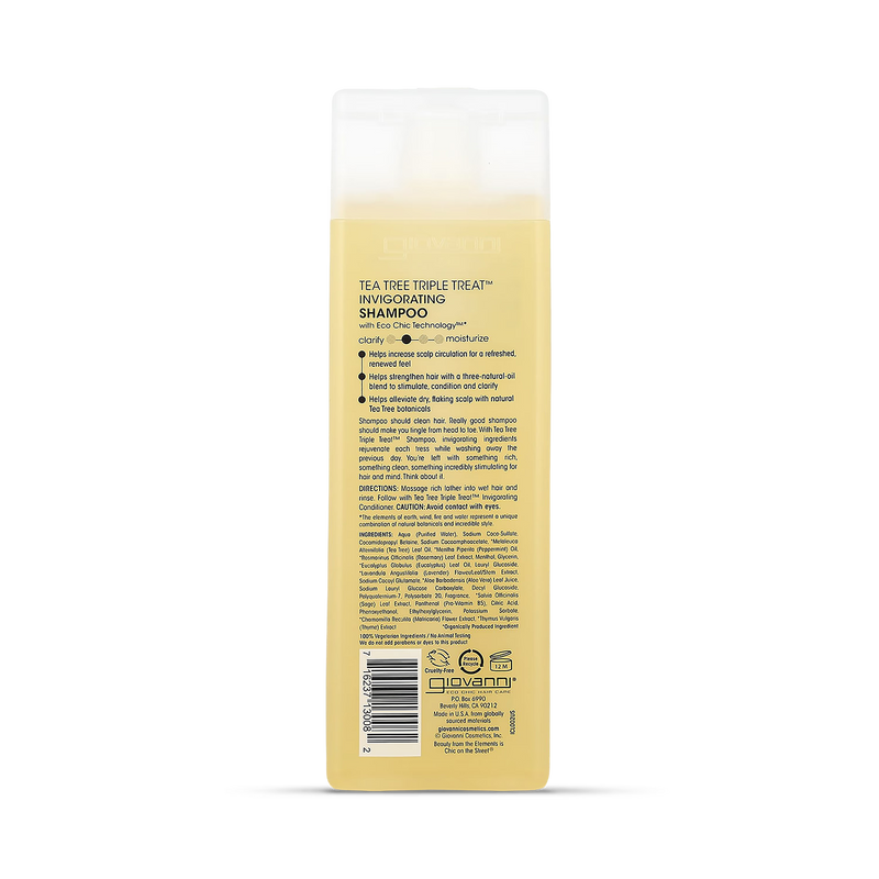 Giovanni tea tree triple treat shampoo 250ml, imported from the UK