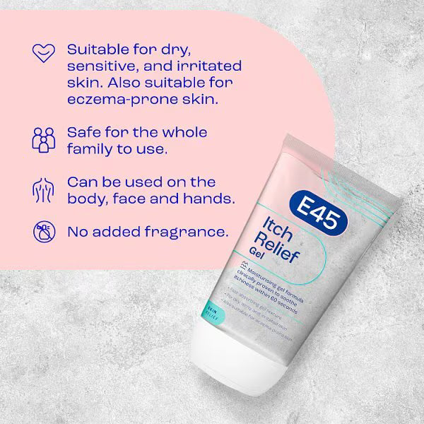 E45 Itch Relief Gel for Dry Skin - British product
