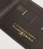Barbour tartan leather-detail wallet (British brand)