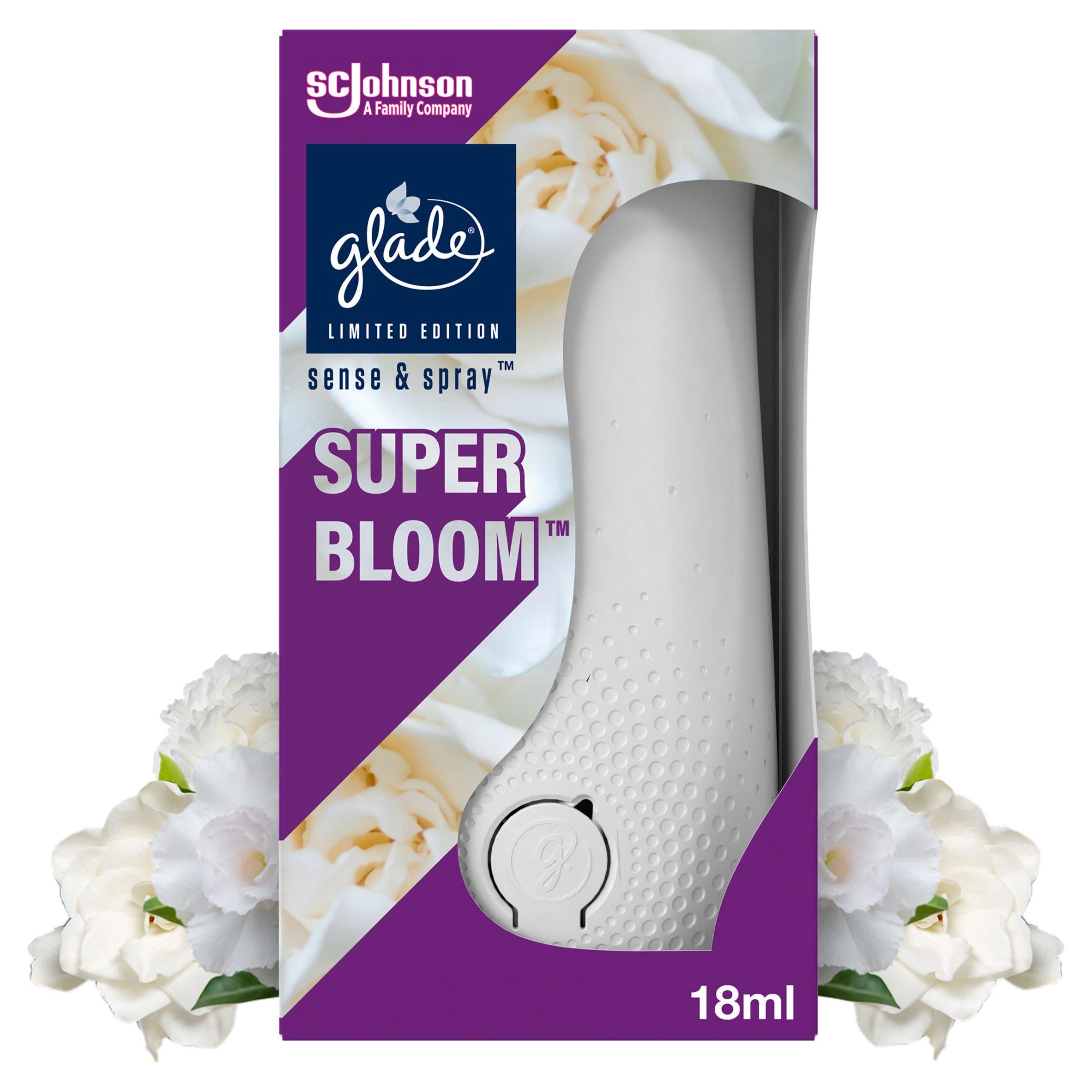 Glade Sense & Spray Holder & Refill Super Bloom 18ml GOODS Sainsburys   