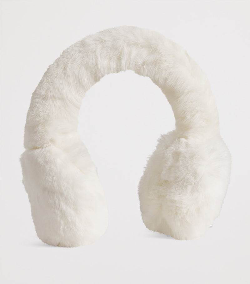 Yves Salomon rex rabbit fur earmuffs (British brand)