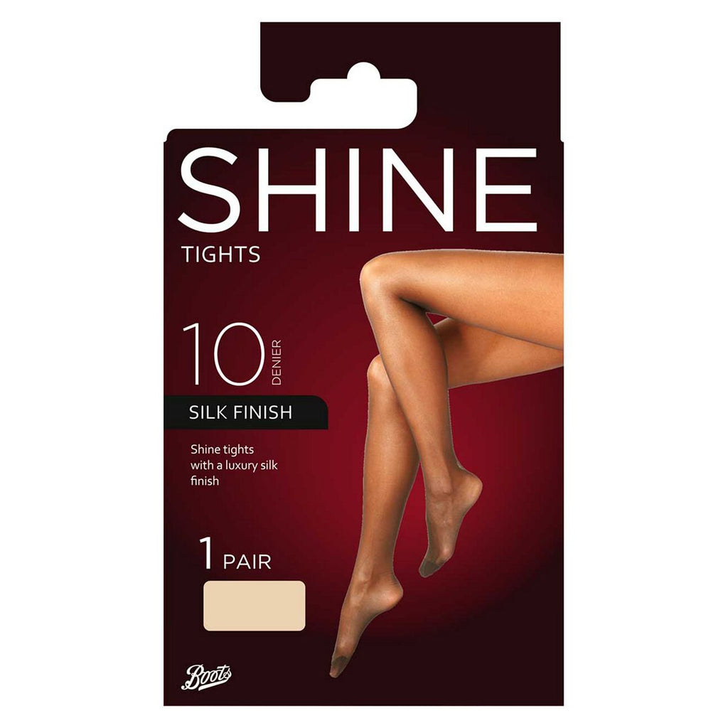 Boots 10 Denier Ultra Shine Tights 1 pair pack Nude Medium