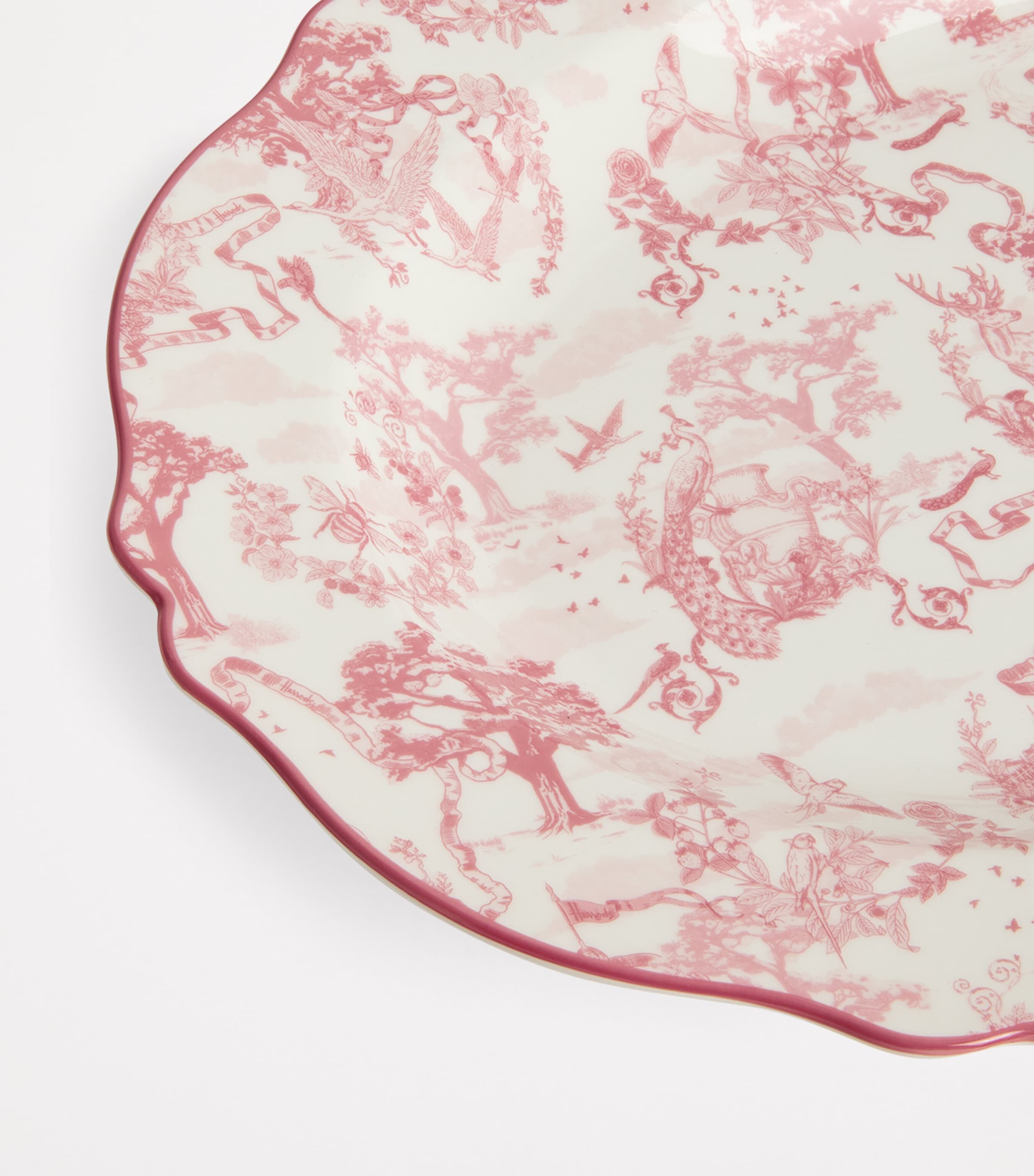 Harrods bone china toile platter 36cm, UK version