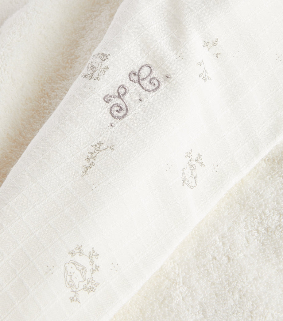 Tartine et Chocolat hooded towel Petit Rabbit 90cm, imported from the UK