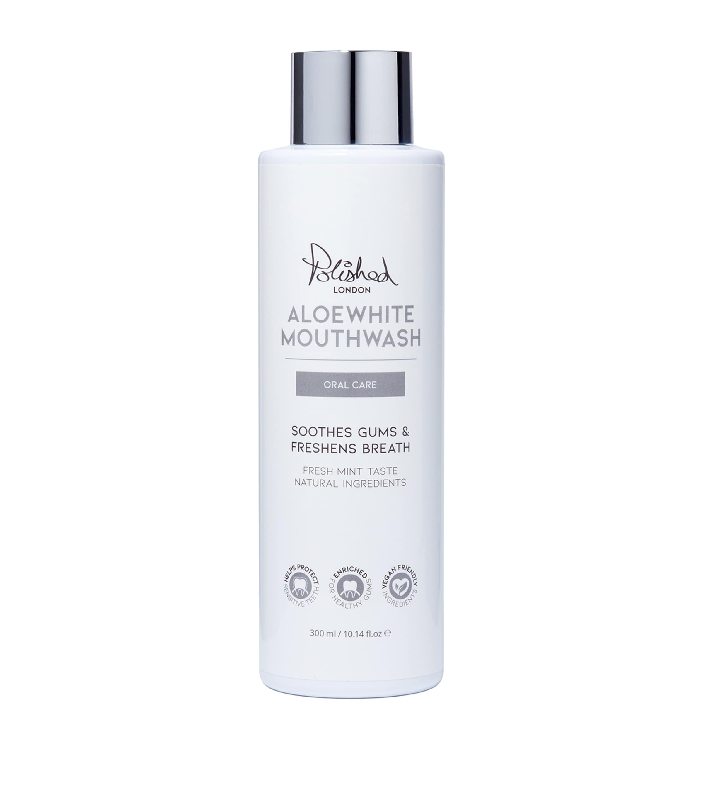 Polished London Aloewhite Mouthwash 300ml, imported from the UK