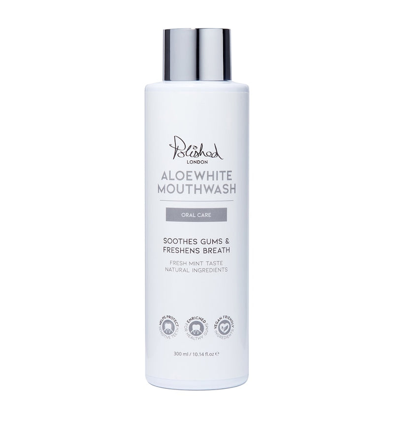 Polished London Aloewhite Mouthwash 300ml, imported from the UK