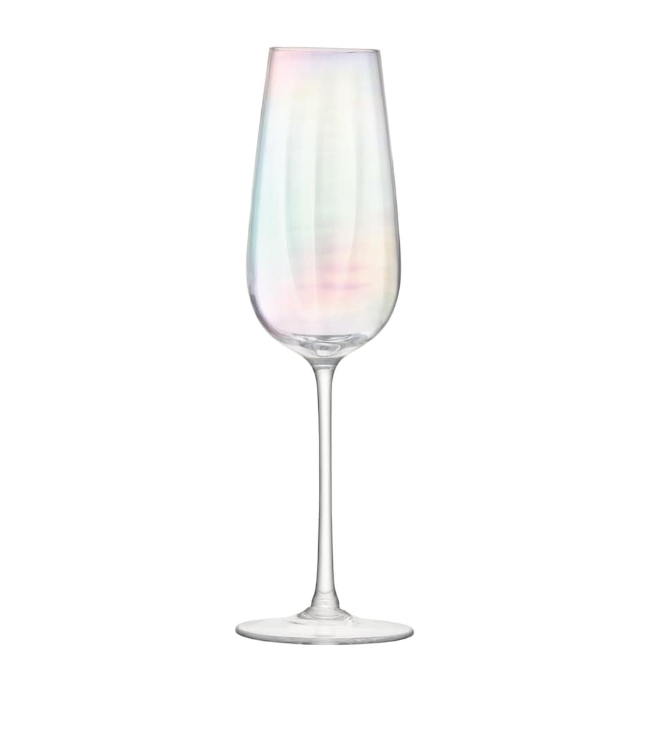 LSA International pearl flute glasses set of two (British brand)