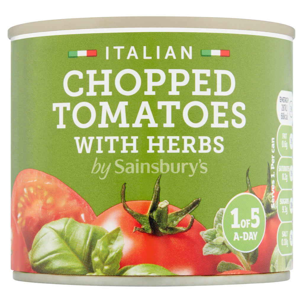 Sainsbury's Chopped Tomatoes With Herbs 227g