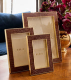 Aerin Leather Classic Photo Frame 5'' x 7'' - British product