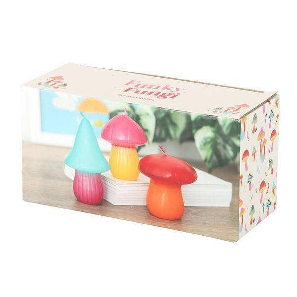 Something Different Funky Fungi candles pack of 3, imported from the UK