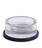 Dunhill crystal ashtray with leather base, imported from the UK