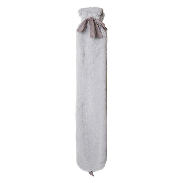 Aroma Home long grey faux fur hot water bottle (British brand)