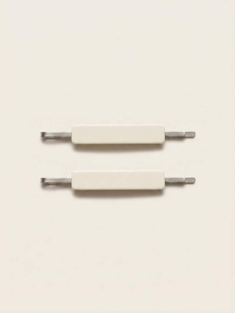 Prada gold-toned metal hair clips set of two (British brand)