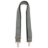 POM green chevron adjustable bag strap (British brand)
