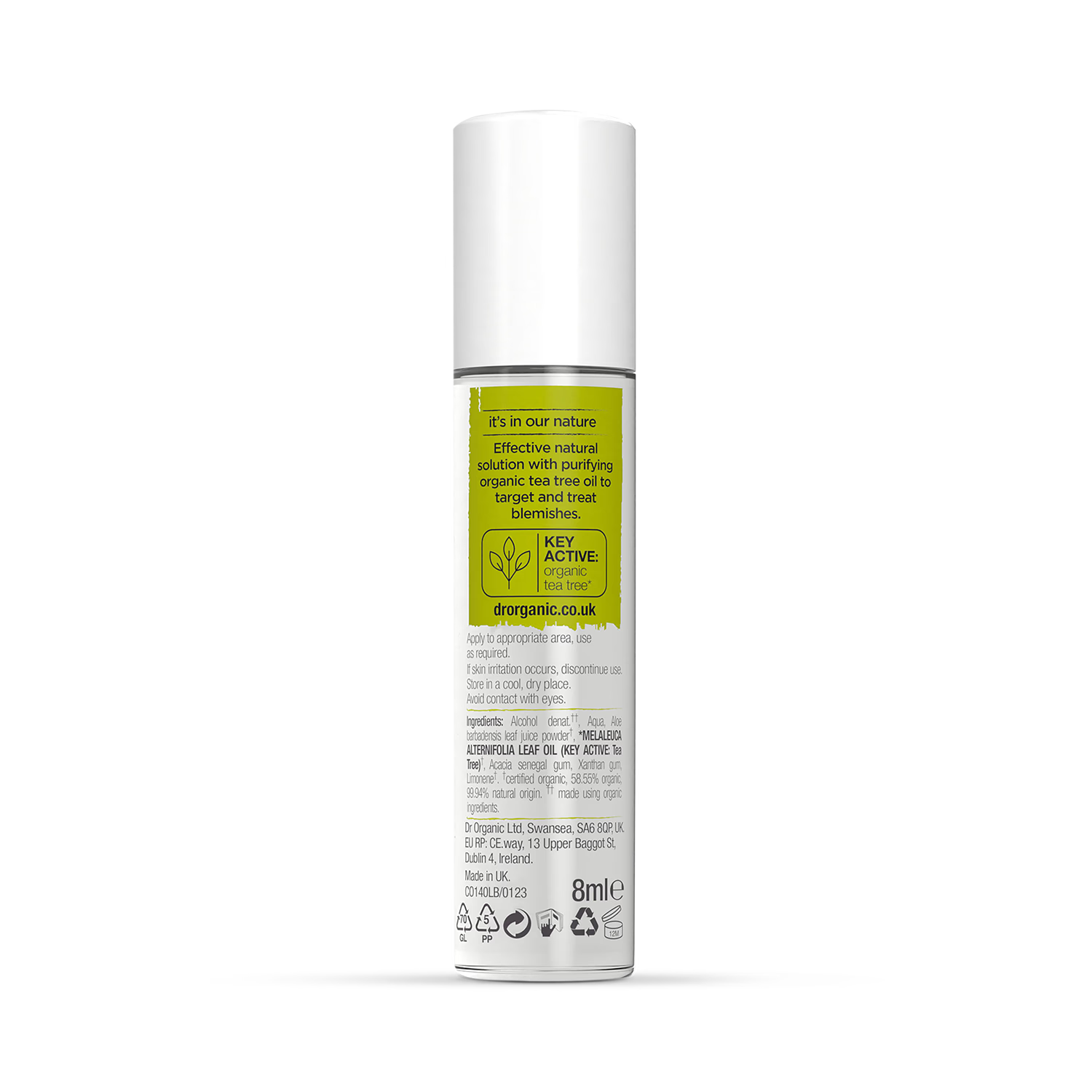 Dr. Organic Tea Tree Blemish Stick, importiert aus Großbritannien