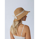 SVNX lace ribbon straw sun hat, imported from the UK
