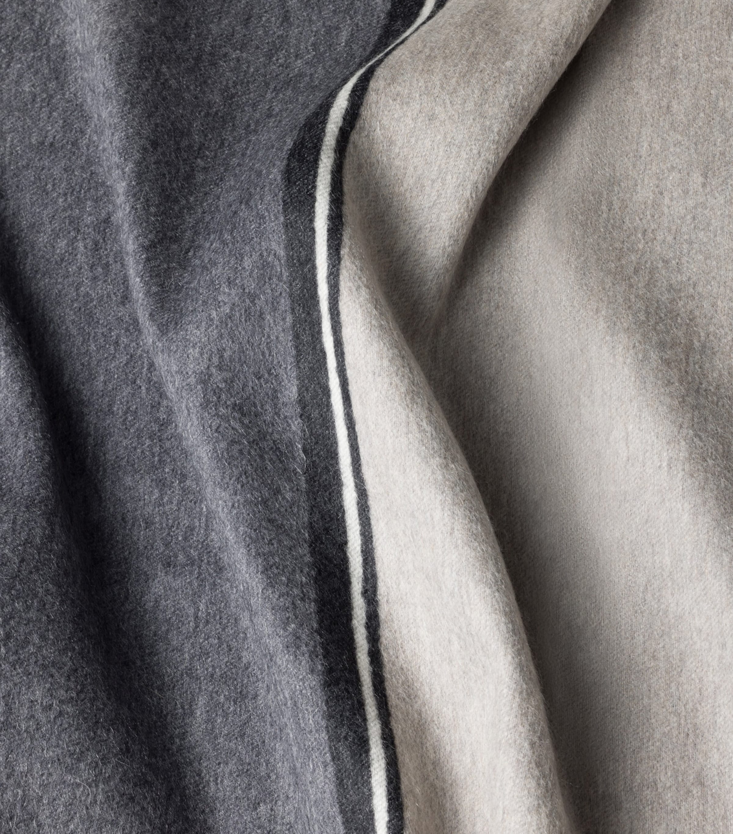 Prada wool-cashmere two-tone throw 185cm x 145cm, imported from the UK