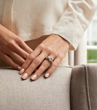Boodles Raindance ring platinum rose gold diamonds, imported from the UK