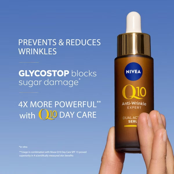 NIVEA Q10 Anti-Wrinkle Serum Face Serum 30ml, imported from the UK