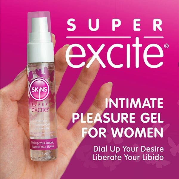 Skins Super Excite clitoral stimulation gel 30ml, imported from the UK